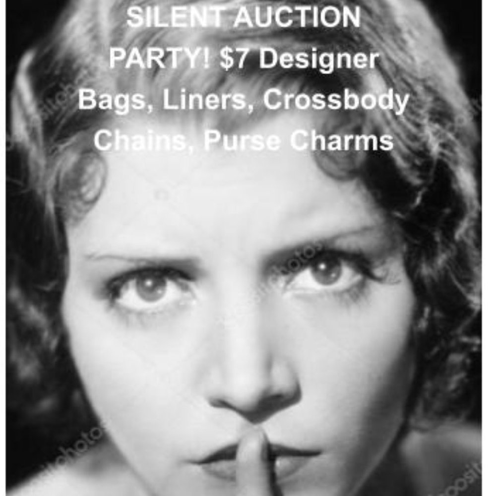 SILENT AUCTION $7 PARTY! Designer Bags, Liners, Crossbody Chains, Purse Charms